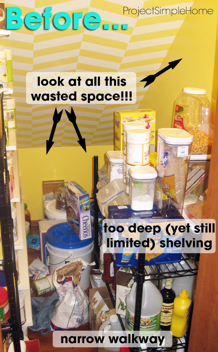 Under-stair pantry before the new shelves